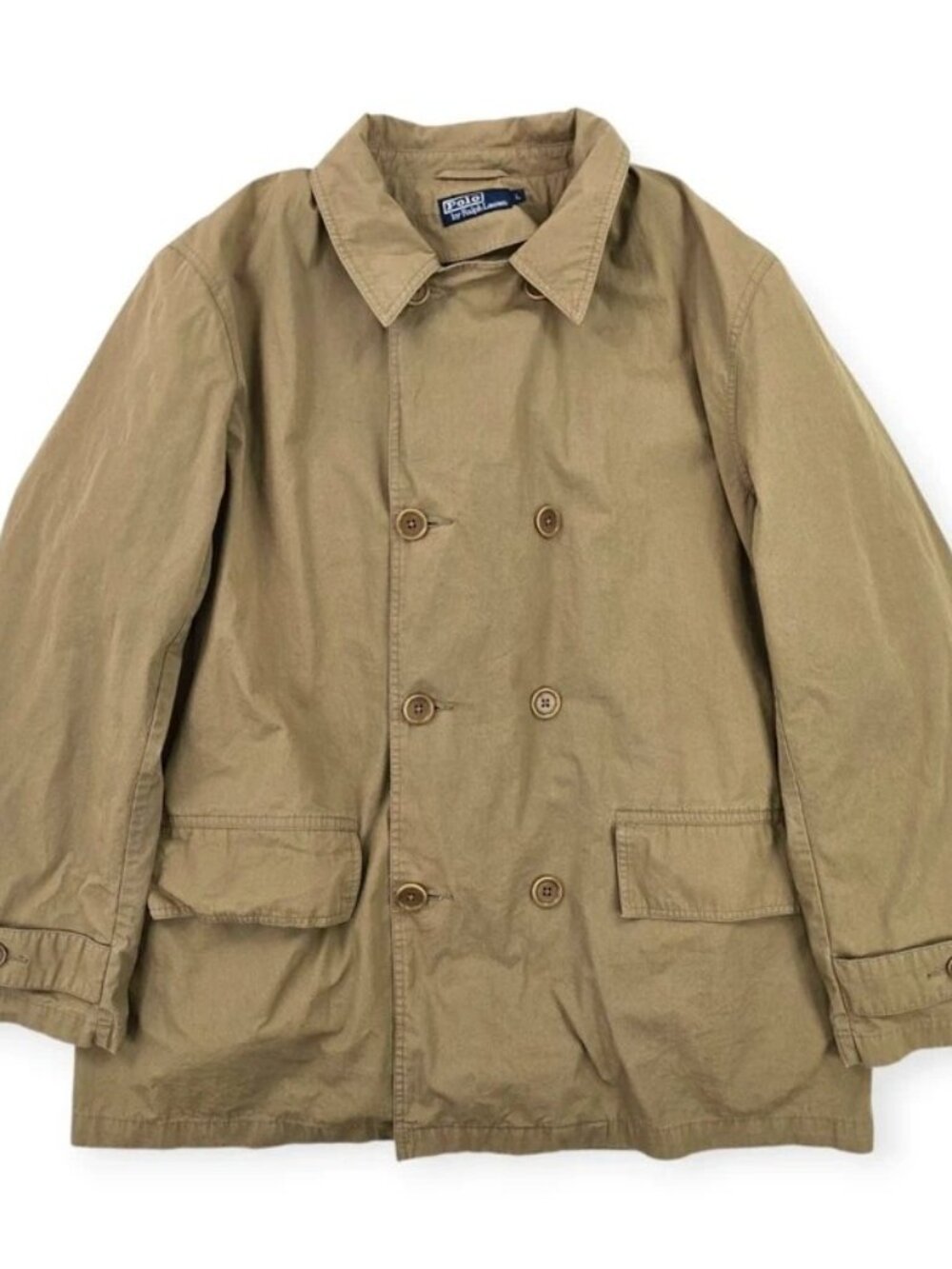 Polo Ralph Lauren Vintage Double Breasted Peacoat Brown Men’s Size L